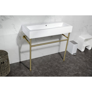 New Haven VPB3917W7ST 39-Inch Console Sink with Stainless Steel Legs  (8