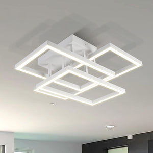 VONN Radium VRCF49103WH 28" Integrated LED ETL Certified Ceiling Lighting Rectangular Semi Flush in White