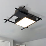 VONN Radium VRCF49304BL 19" Integrated LED ETL Certified Ceiling Lighting Rectangular Semi Flush in Black