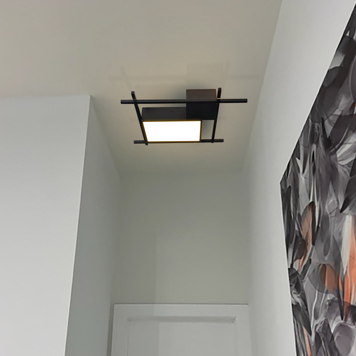 VONN Radium VRCF49304BL 19" Integrated LED ETL Certified Ceiling Lighting Rectangular Semi Flush in Black