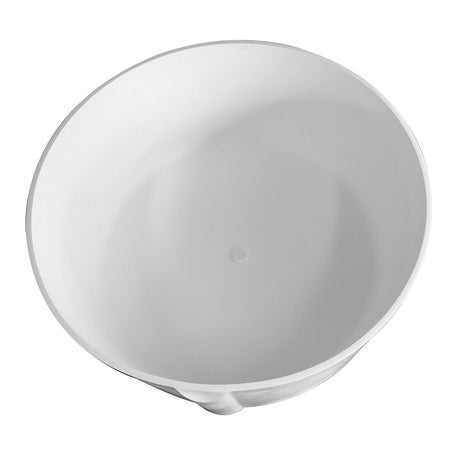 Arcticstone VRTRO515224 52-Inch Round Solid Surface Freestanding Tub with Drain, Matte White