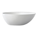 Arcticstone VRTRS633022 63-Inch Solid Surface White Stone Freestanding Tub with Drain, Matte White