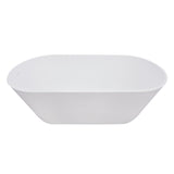 Arcticstone VRTRS673123 67-Inch Solid Surface White Stone Freestanding Tub with Drain, Matte White