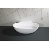 Arcticstone VRTRS713522 71-Inch Solid Surface White Stone Freestanding Tub with Drain, Matte White