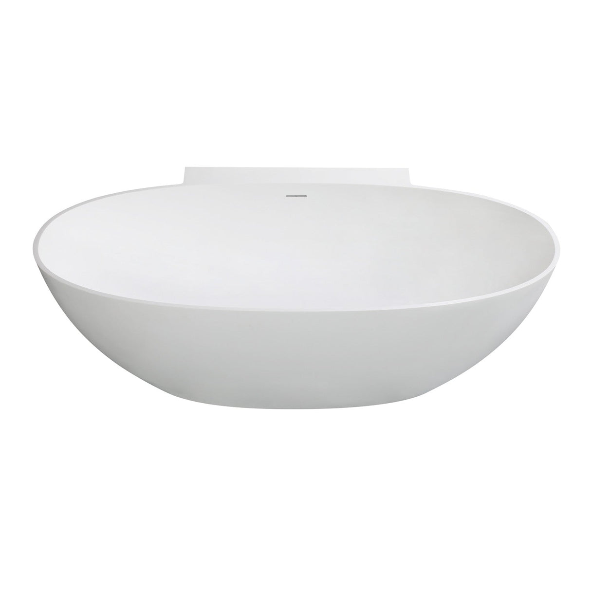 Arcticstone VRTRS713522 71-Inch Solid Surface White Stone Freestanding Tub with Drain, Matte White