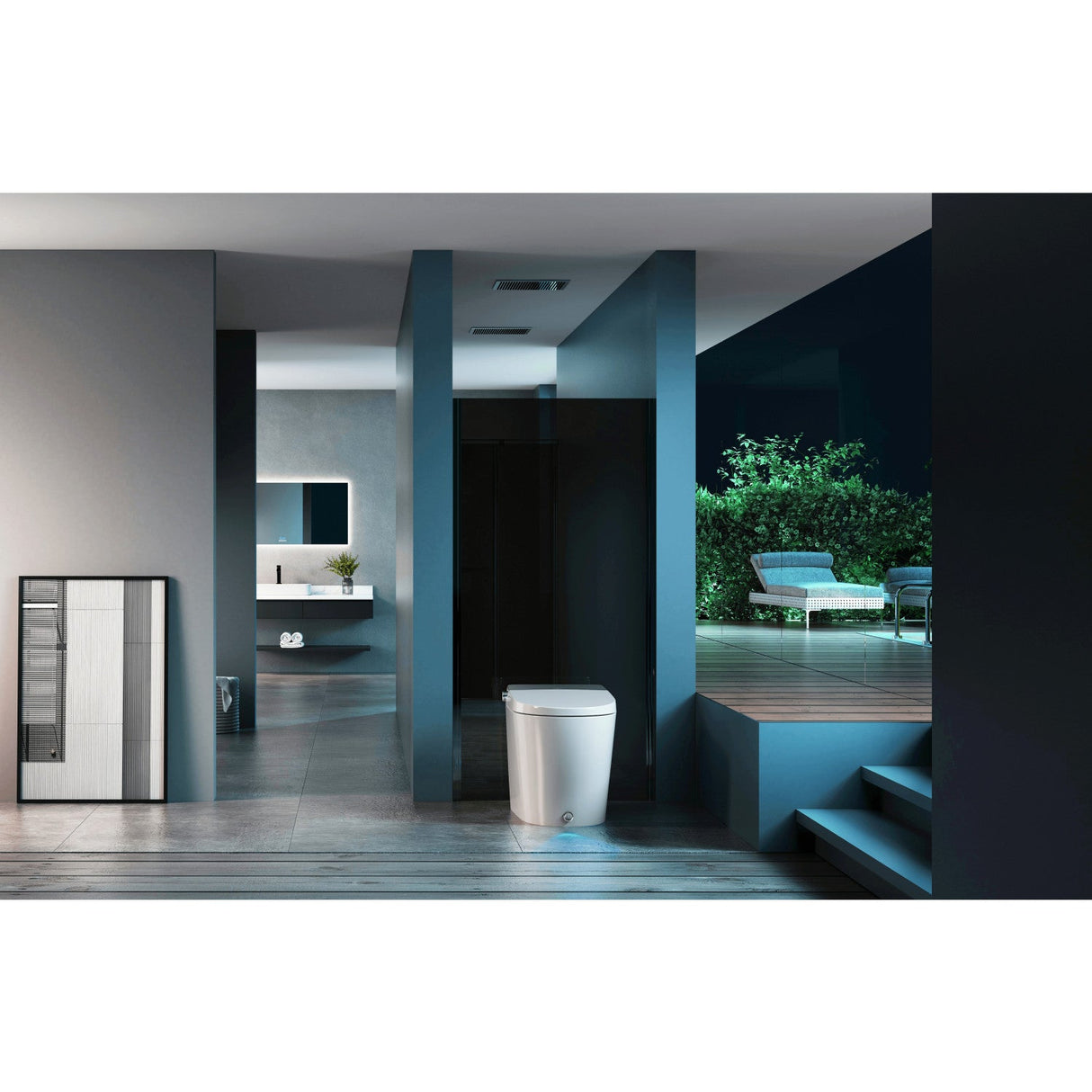 Kingston Sona VSC3991 - Edison Smart Toilet, White/Grey
