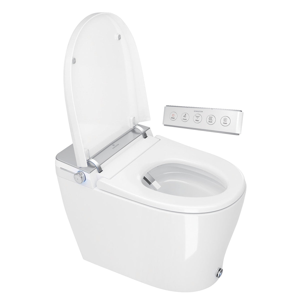 Kingston Sona VSC39918 - Edison Smart Toilet, White/Brushed Nickel