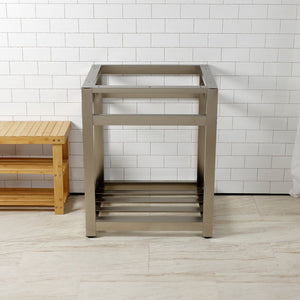Kingston Commercial VSP2522A8 Steel Console Sink Base, Brushed Nickel