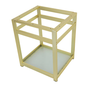 Kingston Commercial VSP2522B7 Steel Console Sink Base with Glass Shelf, Frosted Glass/Brushed Brass