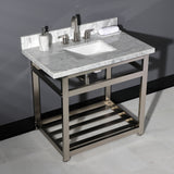 Kingston Commercial VSP3122A8 Steel Console Sink Base, Brushed Nickel