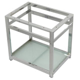 Kingston Commercial VSP3122B1 Steel Console Sink Base with Glass Shelf, Polished Chrome