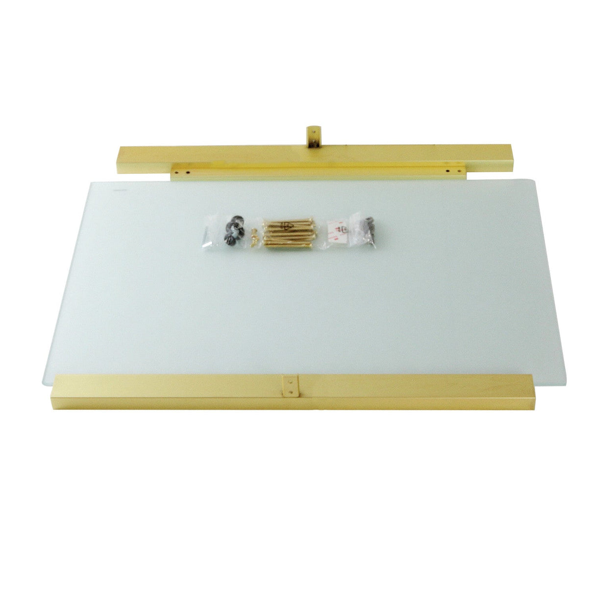 Kingston Commercial VSP3122G7 Console Sink Base Glass Shelf, Frosted Glass/Brushed Brass