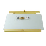 Kingston Commercial VSP3122G7 Console Sink Base Glass Shelf, Frosted Glass/Brushed Brass
