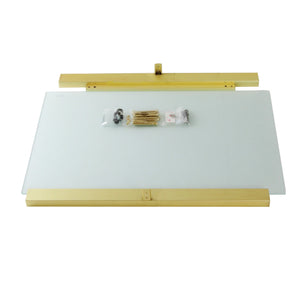 Kingston Commercial VSP3122G7 Console Sink Base Glass Shelf, Frosted Glass/Brushed Brass
