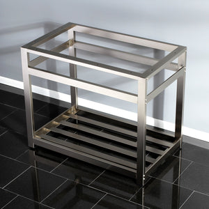 Kingston Commercial VSP3722A8 Steel Console Sink Base, Brushed Nickel