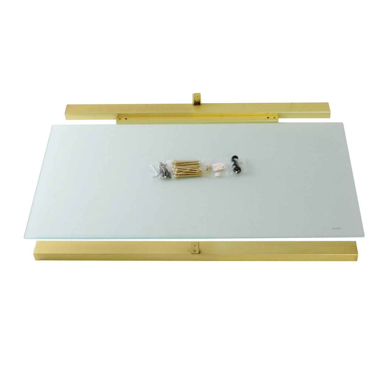 Kingston Commercial VSP3722G7 Console Sink Base Glass Shelf, Frosted Glass/Brushed Brass