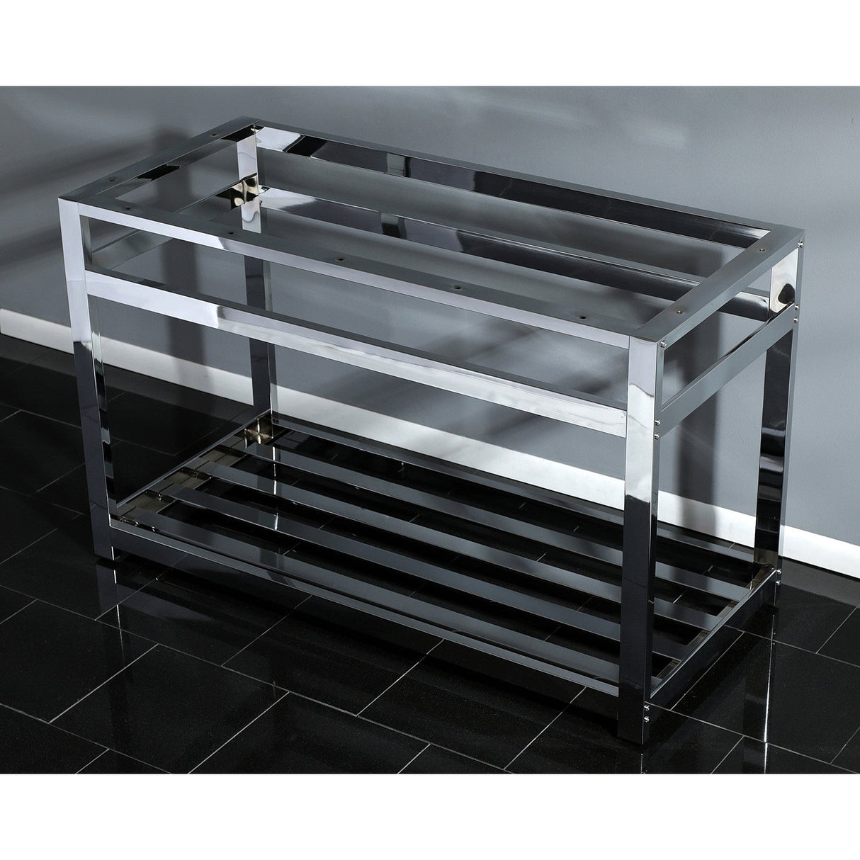 Kingston Commercial VSP4922A1 Steel Console Sink Base, Polished Chrome