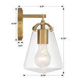 Voss 1 Light Luxe Gold Sconce VSS-7001-LG