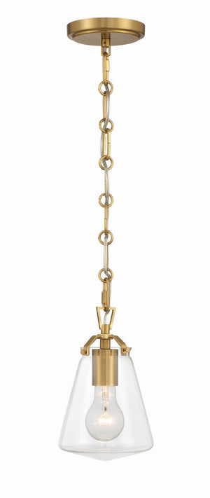 Voss 1 Light Luxe Gold Mini Pendant VSS-7002-LG