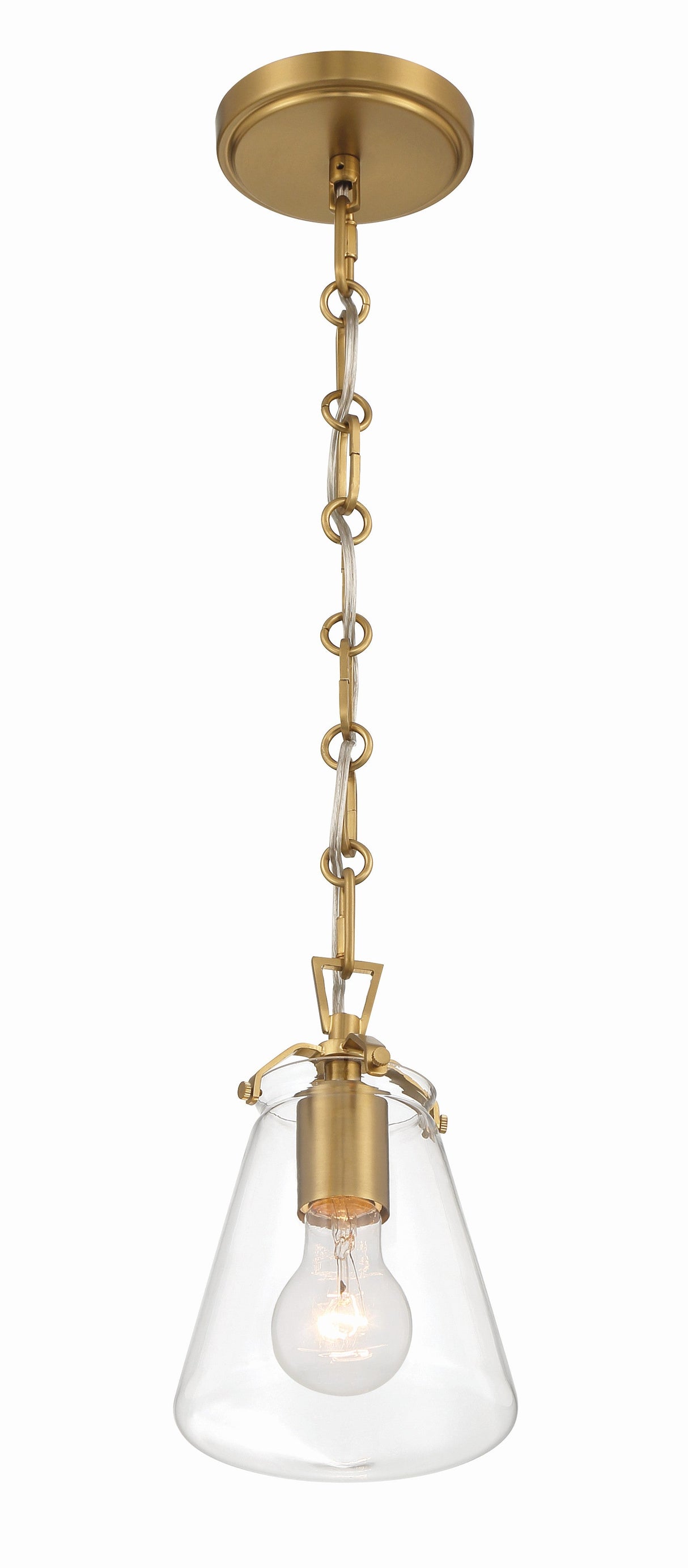 Voss 1 Light Luxe Gold Mini Pendant VSS-7002-LG