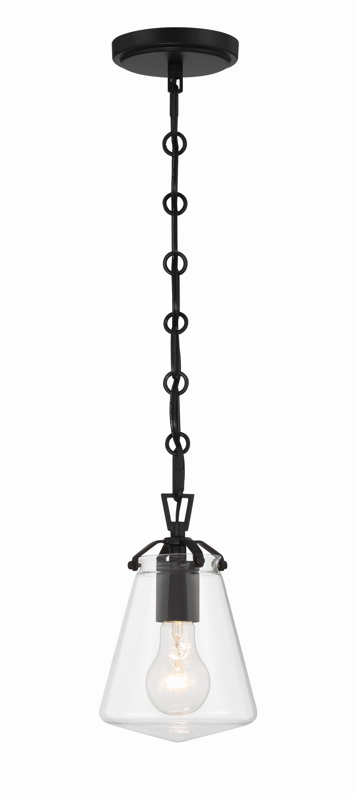 Voss 1 Light Matte Black Mini Pendant VSS-7002-MK