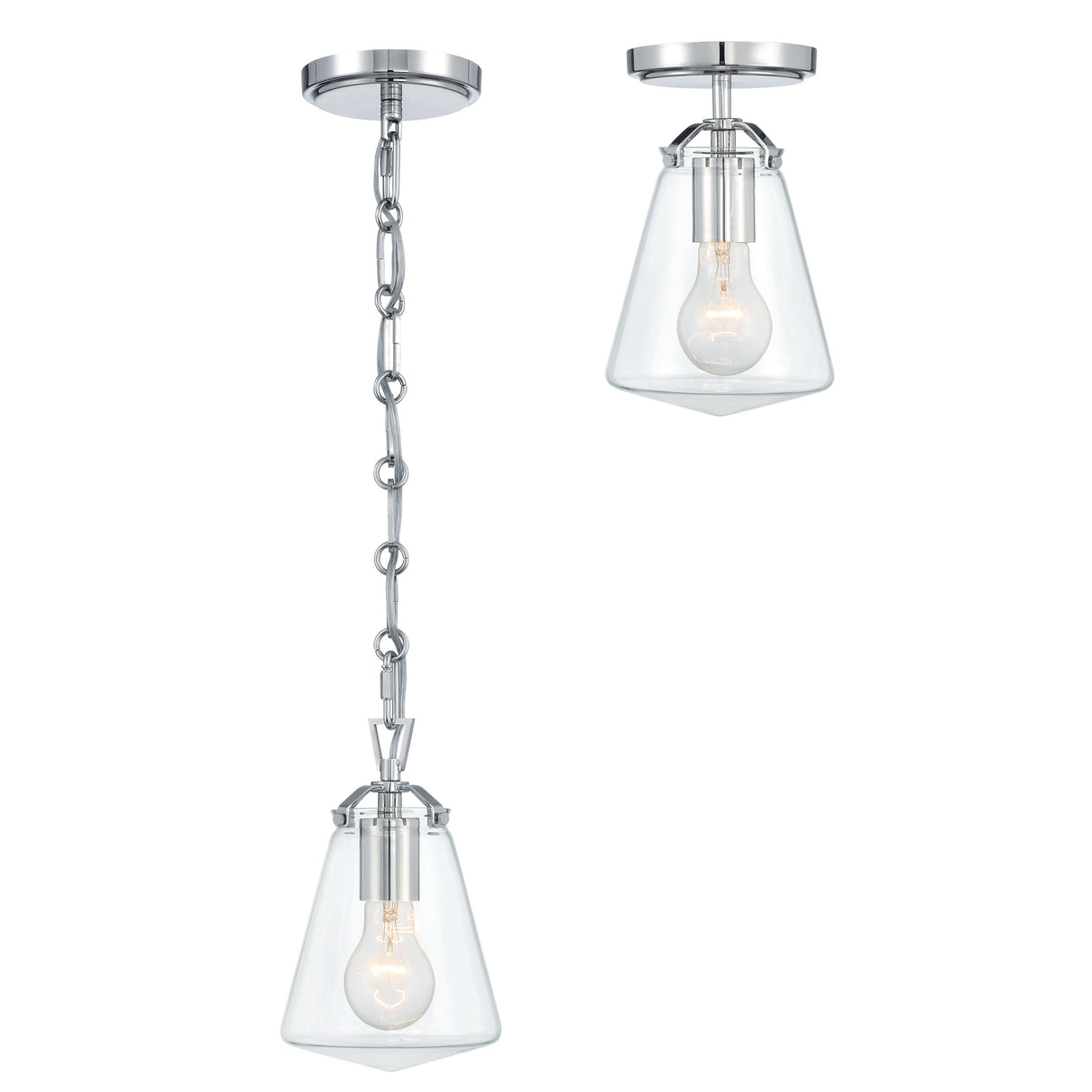 Voss 1 Light Luxe Gold Mini Pendant VSS-7002-LG