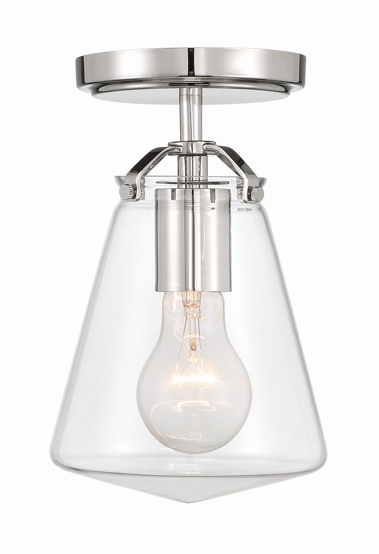 Voss 1 Light Luxe Gold Semi Flush Mount VSS-7002-LG_CEILING