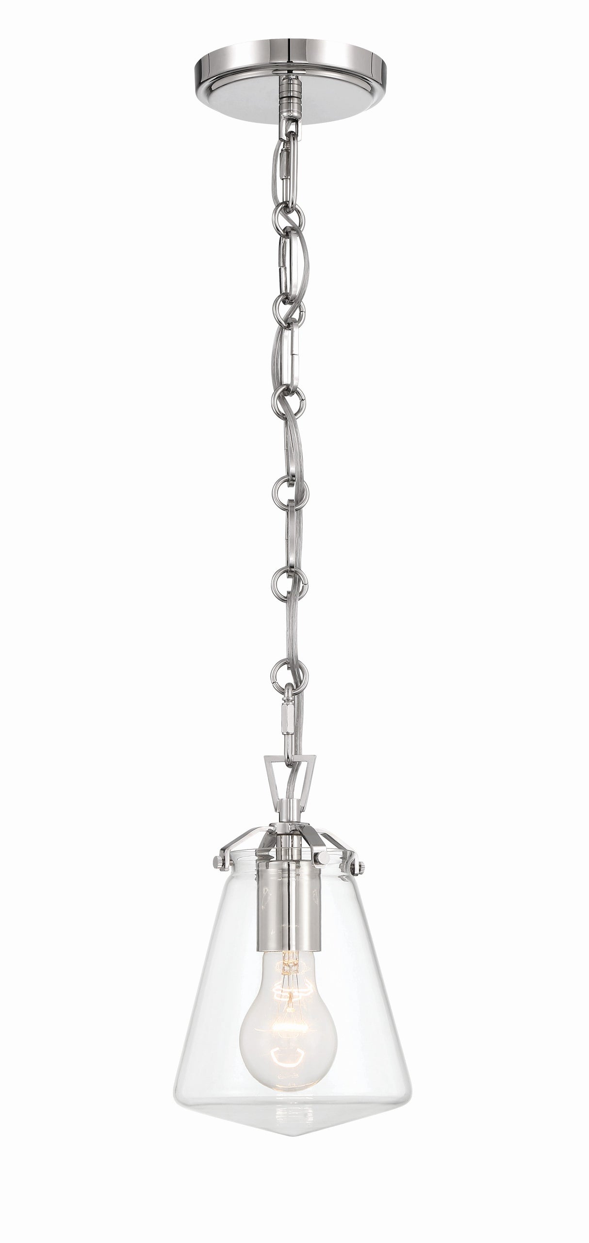 Voss 1 Light Polished Nickel Mini Pendant VSS-7002-PN