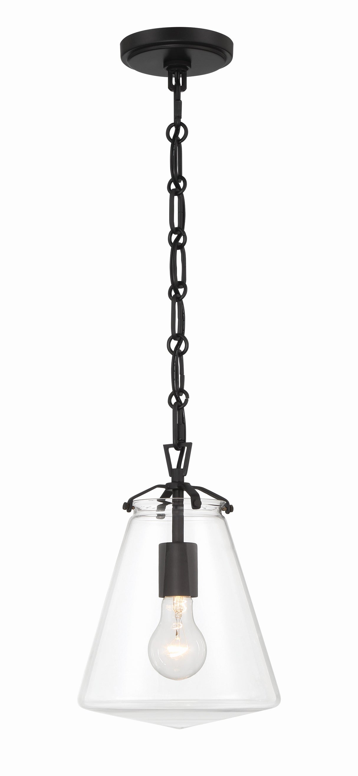 Voss 1 Light Matte Black Mini Pendant VSS-7003-MK