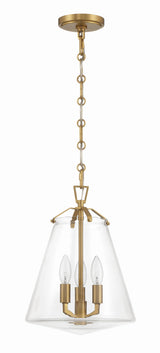 Voss 3 Light Luxe Gold Mini Chandelier VSS-7004-LG