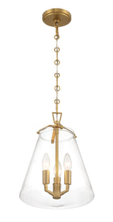 Voss 3 Light Luxe Gold Mini Chandelier VSS-7004-LG