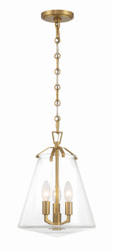 Voss 3 Light Luxe Gold Mini Chandelier VSS-7004-LG