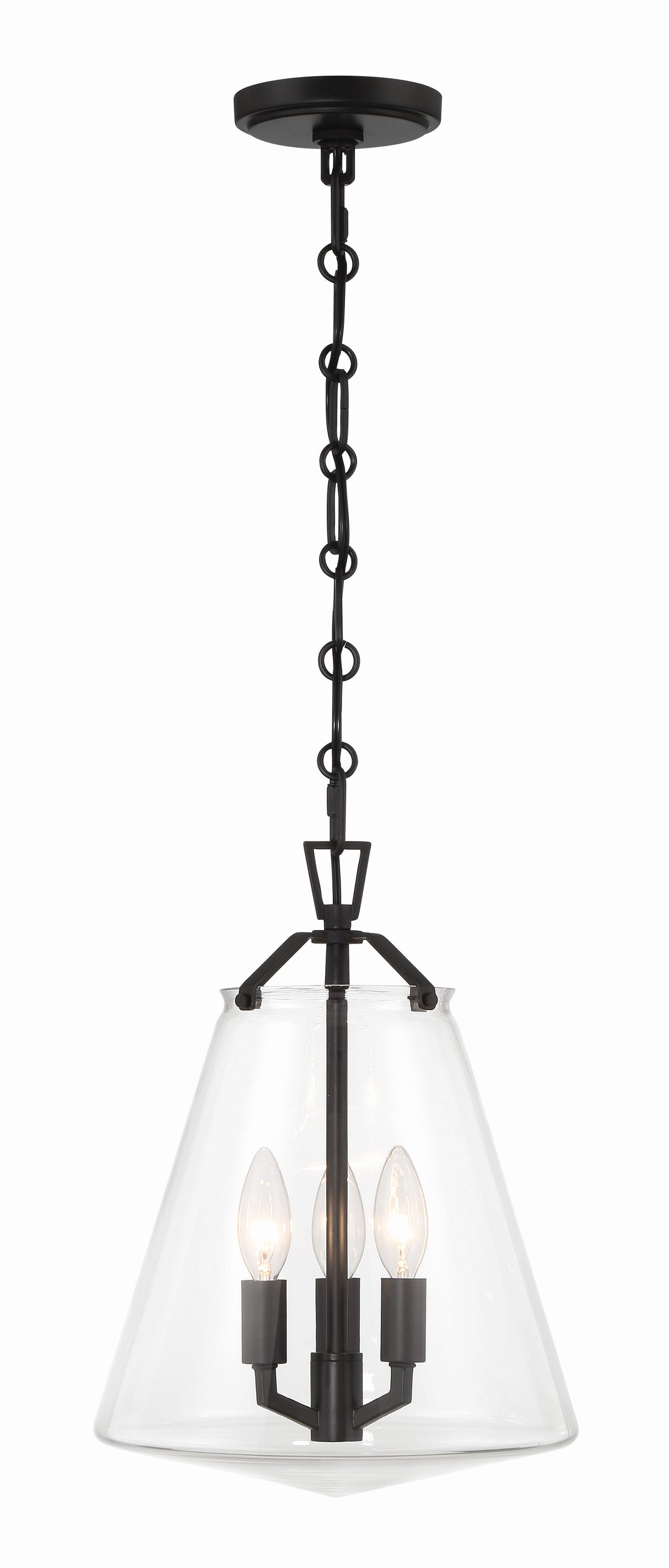 Voss 3 Light Luxe Gold Mini Chandelier VSS-7004-LG