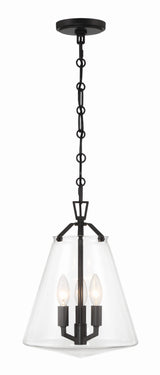 Voss 3 Light Luxe Gold Mini Chandelier VSS-7004-LG