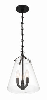 Voss 3 Light Luxe Gold Mini Chandelier VSS-7004-LG