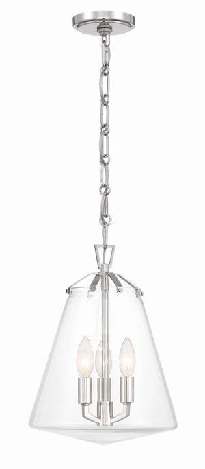 Voss 3 Light Luxe Gold Mini Chandelier VSS-7004-LG