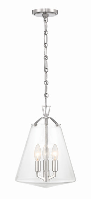 Voss 3 Light Luxe Gold Mini Chandelier VSS-7004-LG