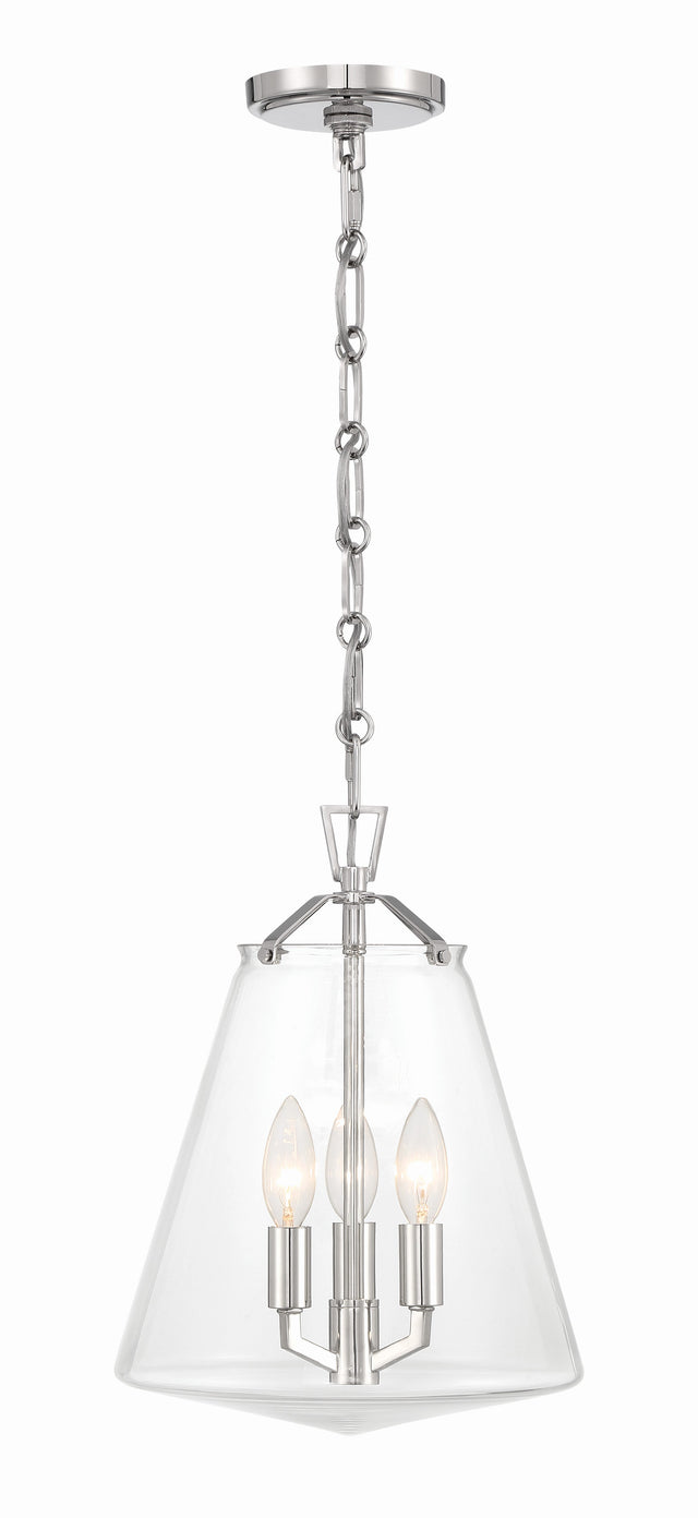 Voss 3 Light Luxe Gold Mini Chandelier VSS-7004-LG