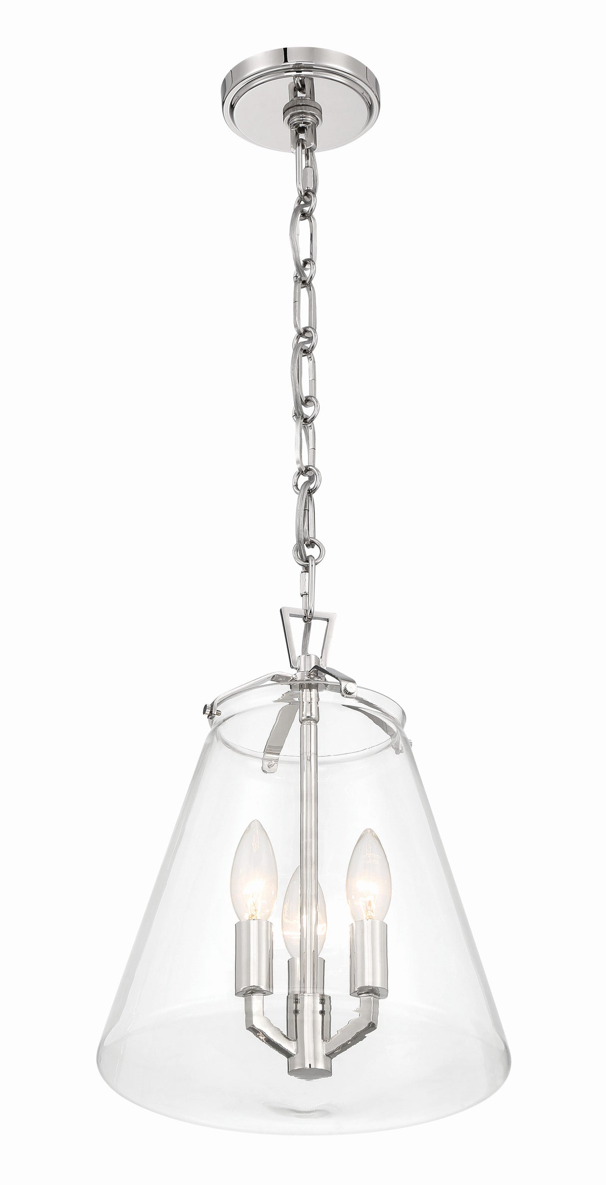 Voss 3 Light Luxe Gold Mini Chandelier VSS-7004-LG