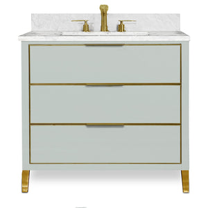 MUSE Metal Trim 36-in Single-Basin Vanity