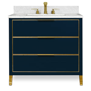 MUSE Metal Trim 36-in Single-Basin Vanity