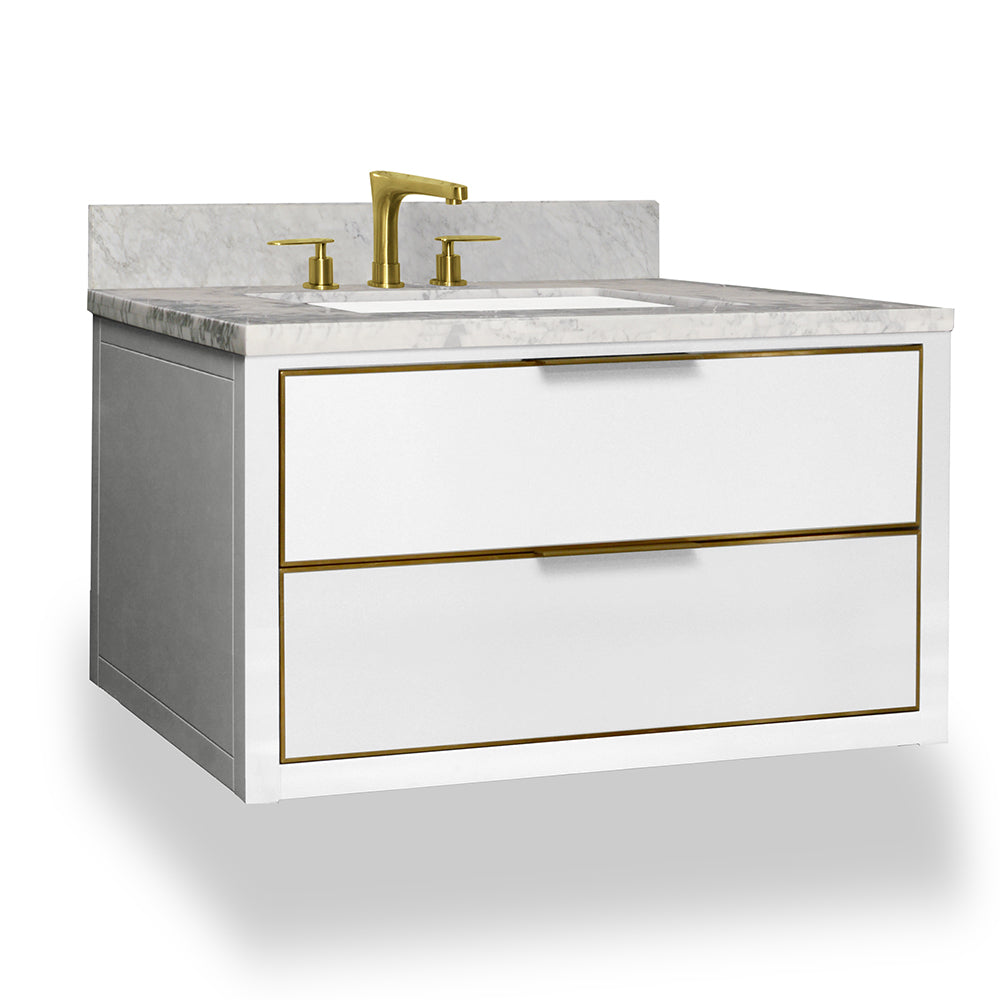 MUSE Metal Trim Wallhung 30-in Single Basin Vanity
