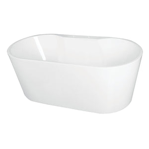 Aqua Eden VT7DE512823 51-Inch Acrylic Freestanding Tub with 7-Inch Faucet Drillings, White