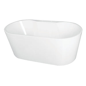 Aqua Eden VT7DE593023 59-Inch Acrylic Freestanding Tub with 7-Inch Faucet Drillings, White