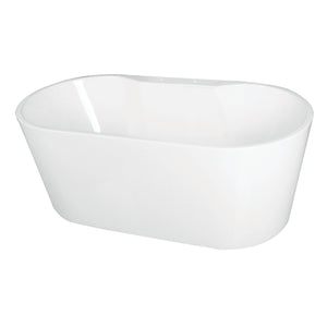 Aqua Eden VT7DE633023 63-Inch Acrylic Freestanding Tub with 7-Inch Faucet Drillings, White