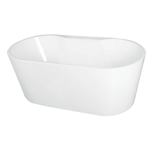 Aqua Eden VT7DE673223 66.5-Inch Acrylic Freestanding Tub with 7-Inch Faucet Drillings, White