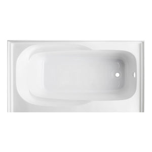 Aqua Eden VTAM6031R21B 60-Inch Anti-Skid Acrylic 3-Wall Alcove Tub with Arm Rest Right Hand Drain Hole, White