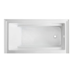 Aqua Eden VTAM6032R22B 60-Inch Anti-Skid Acrylic 3-Wall Alcove Tub with Arm Rest and Right Hand Drain, White