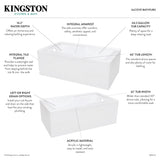 Aqua Eden VTAM6032R22S 60-Inch Acrylic 2-Wall Corner Alcove Tub with Right Hand Drain Hole, White