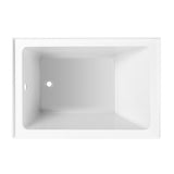 Aqua Eden VTAP4836L22 48-Inch Acrylic 3-Wall Alcove Tub with Left Hand Drain, Glossy White